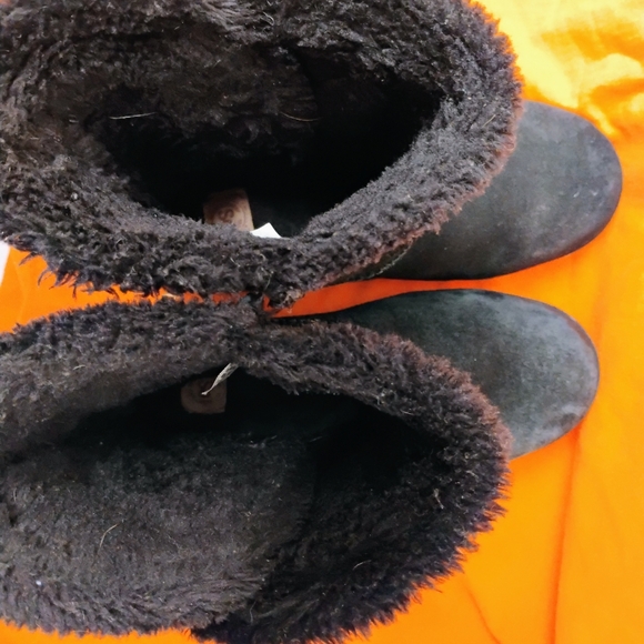 Women's So crayon suede/fox fur boots size 8 - Picture 5 of 6